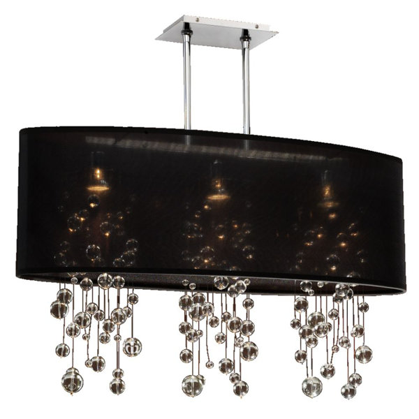 Glow Lighting 3 Light Chrome Kitchen Island Pendant Wayfair